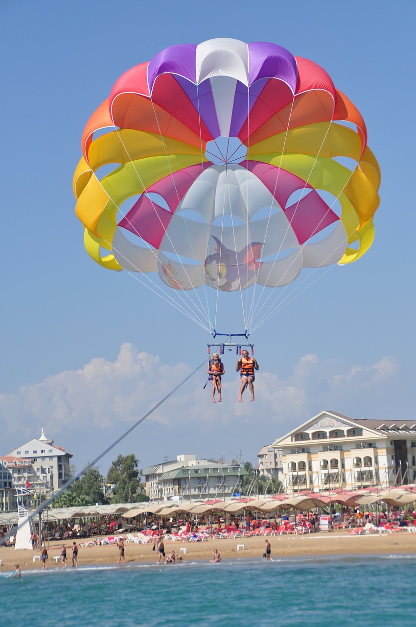 parasailing beach holiday side free photo
