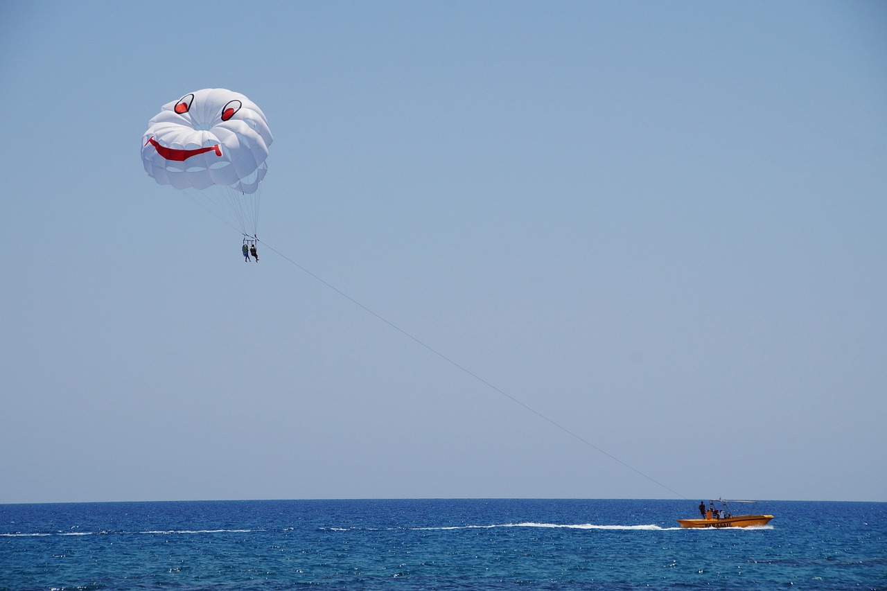 parasailing paragliding water sport free photo