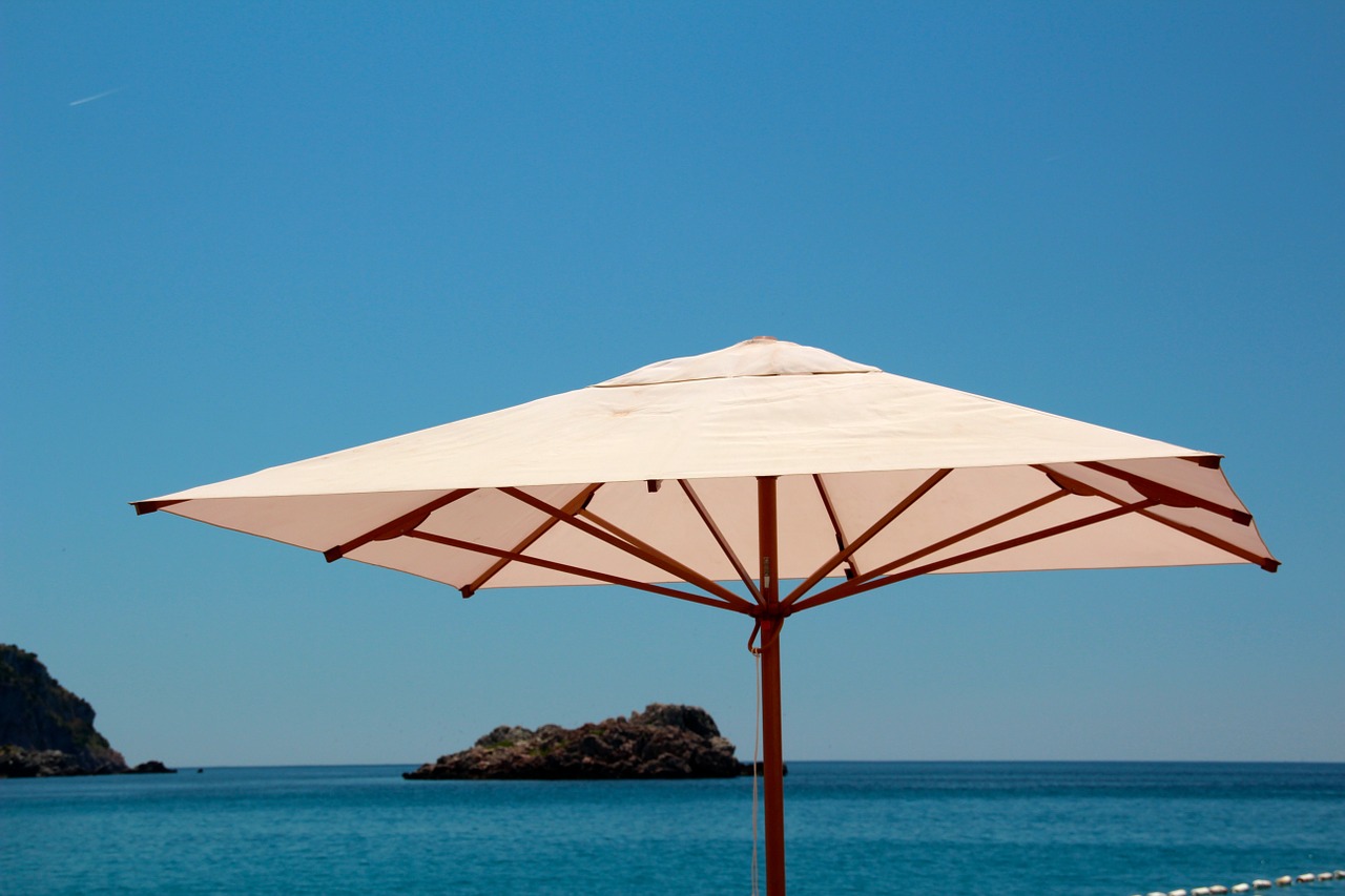 parasol sea holiday free photo