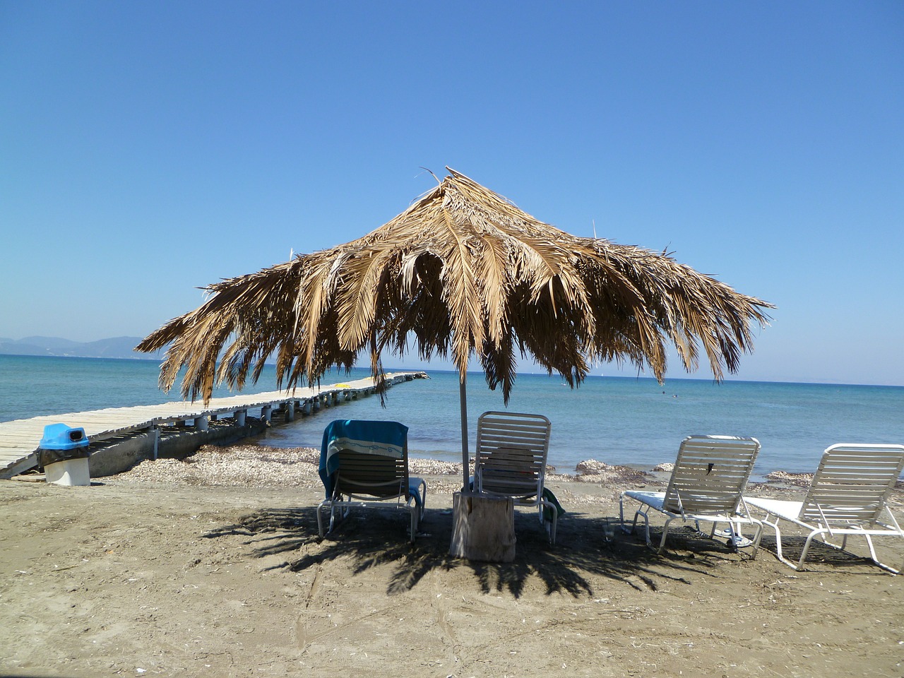 parasol beach chair beach free photo