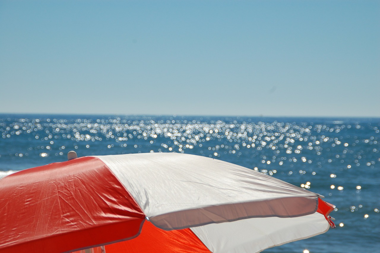 parasol sea beach free photo