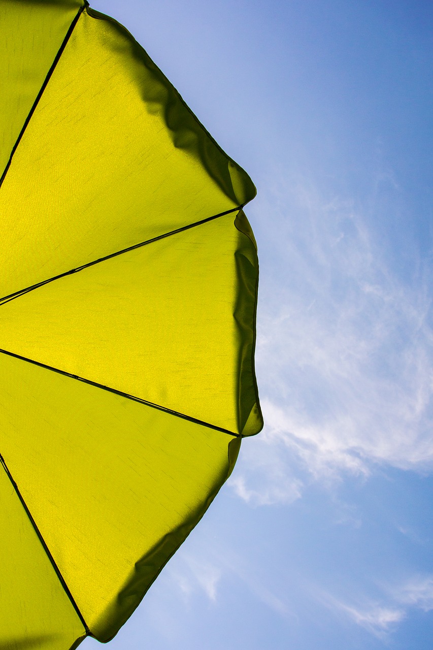 parasol sun protection blue sky free photo