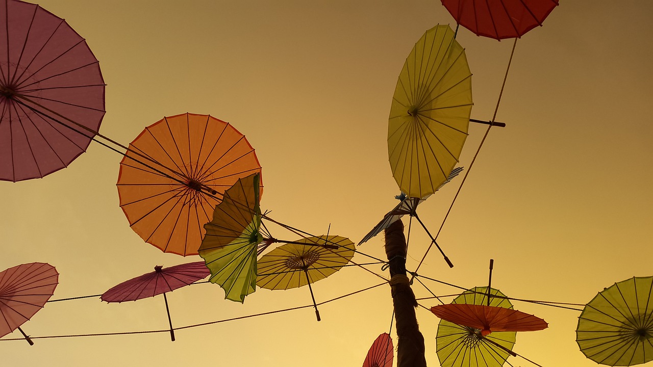 parasol abstract art free photo