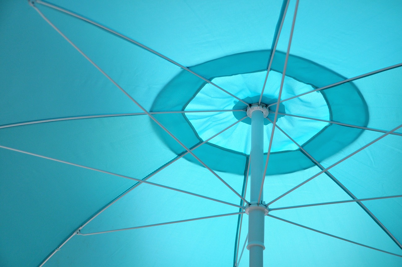 parasol  blue  summer free photo