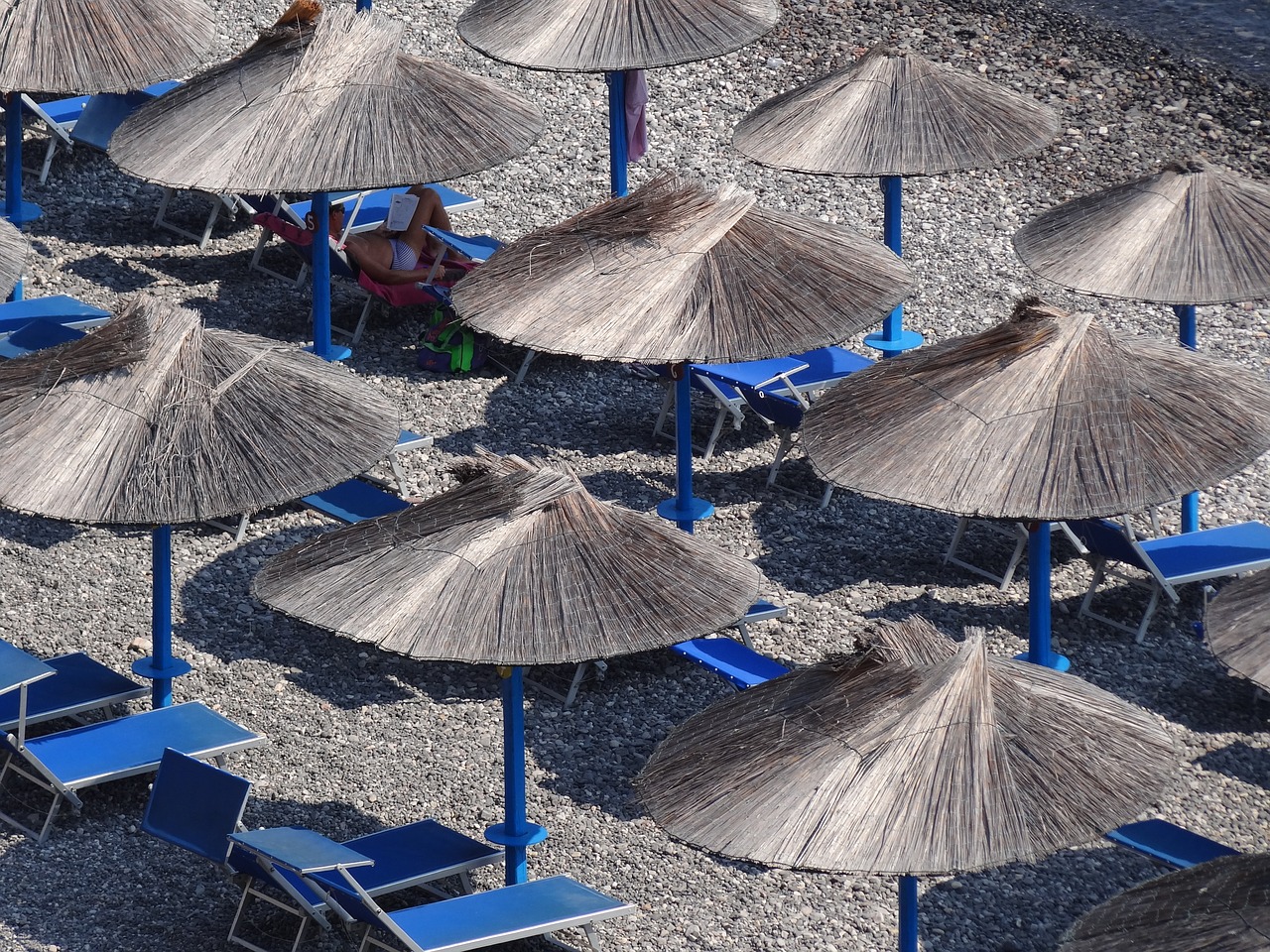 parasols beach concerns free photo