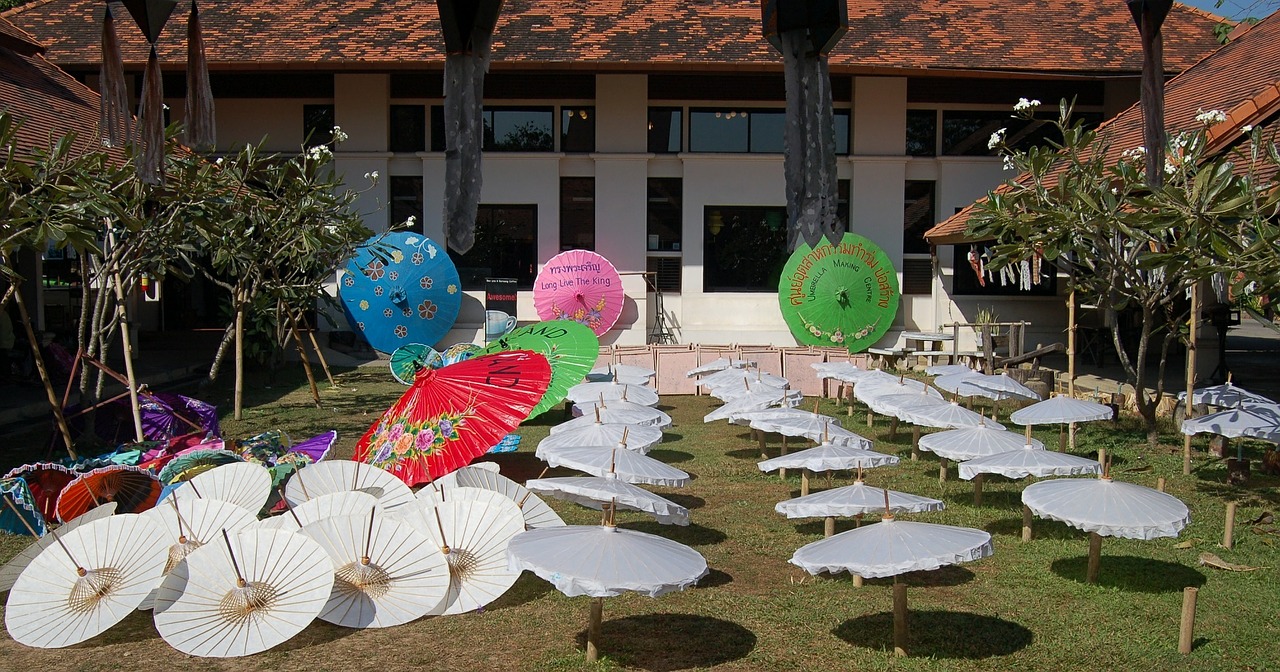 parasols umbrellas thailand free photo