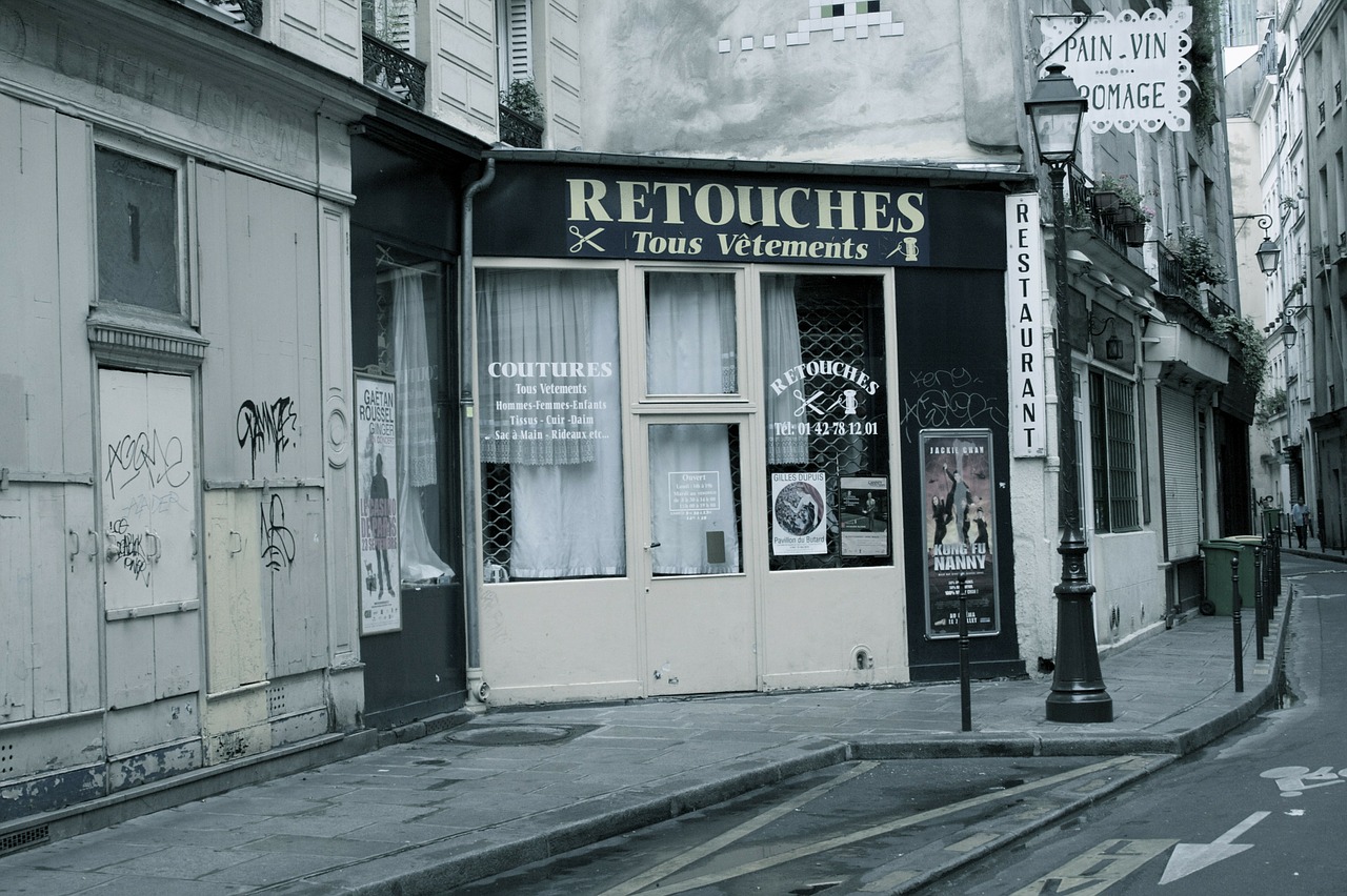 paris old business shop free photo