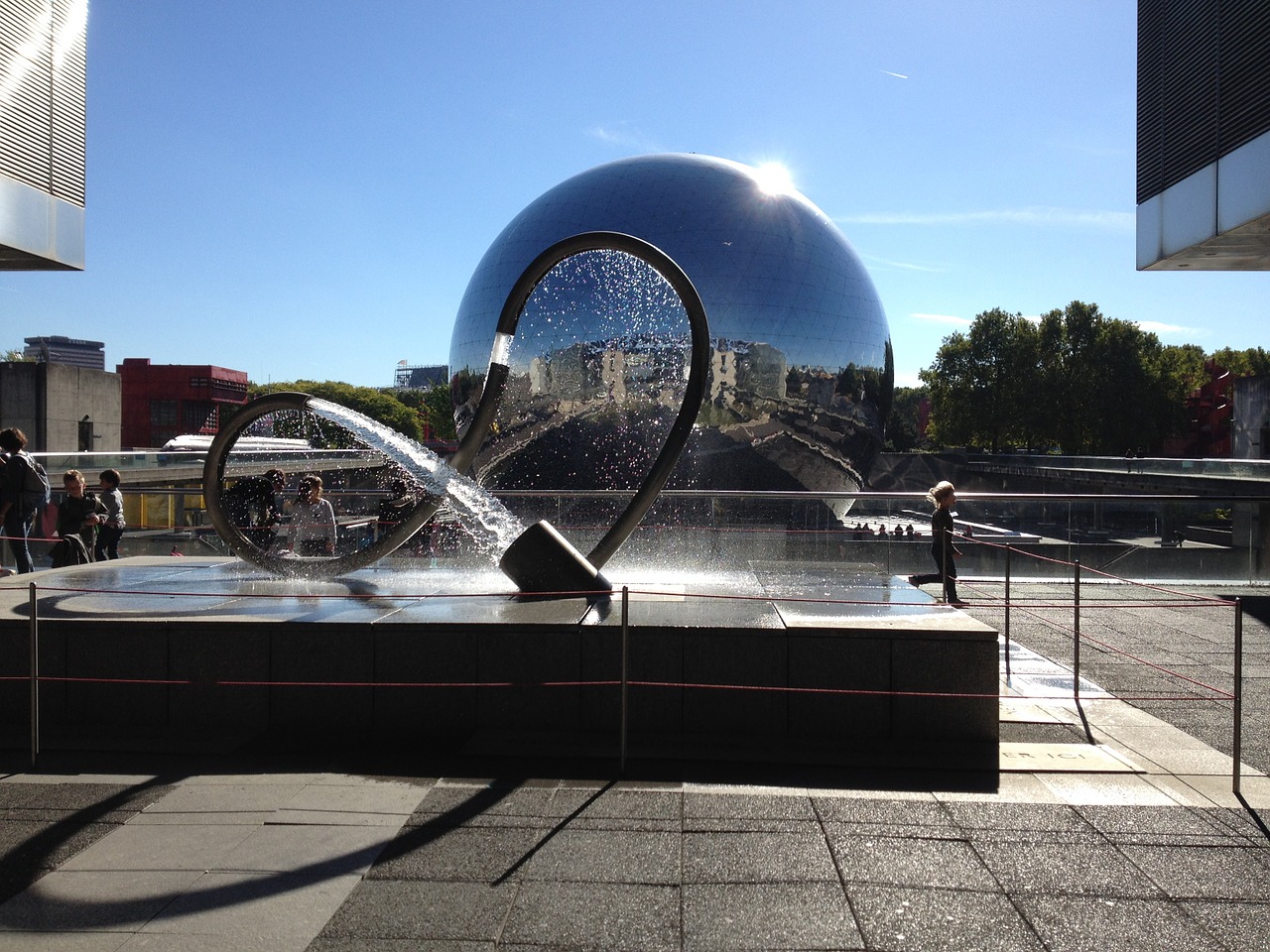 paris science city geodesic dome free photo