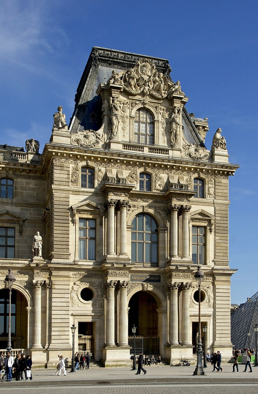 paris france louvre palace free photo