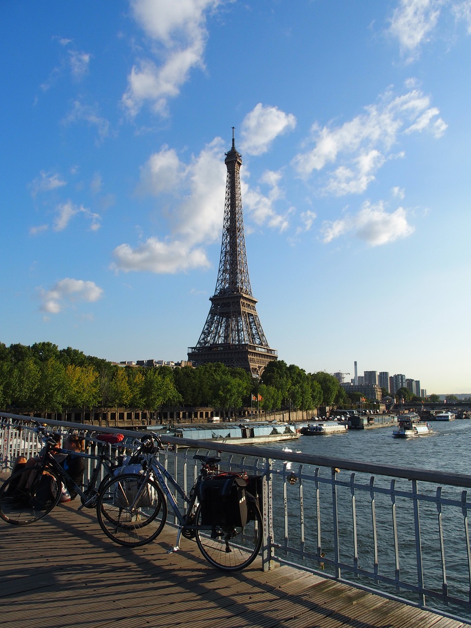 paris eiffel tower bike free photo