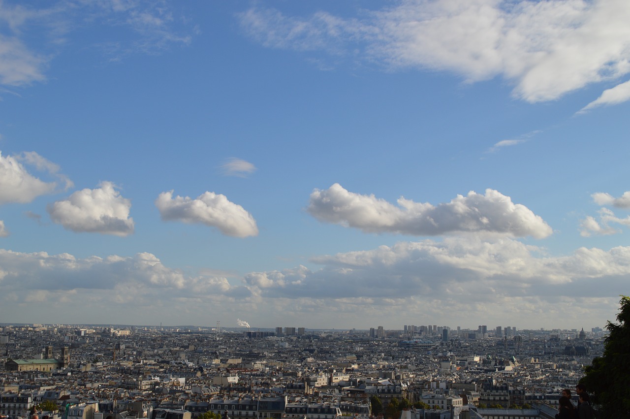 paris sky horizon free photo