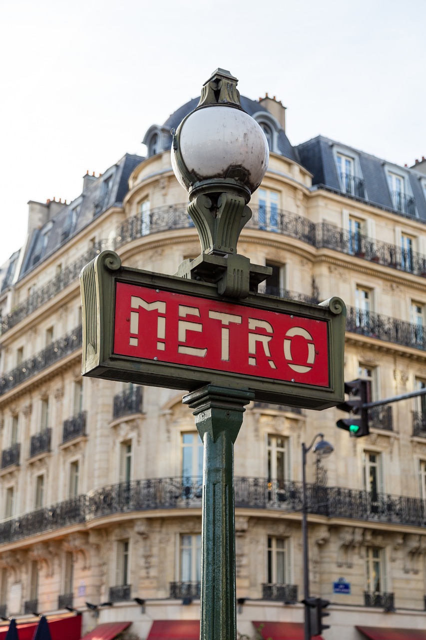 paris metro entrance free photo