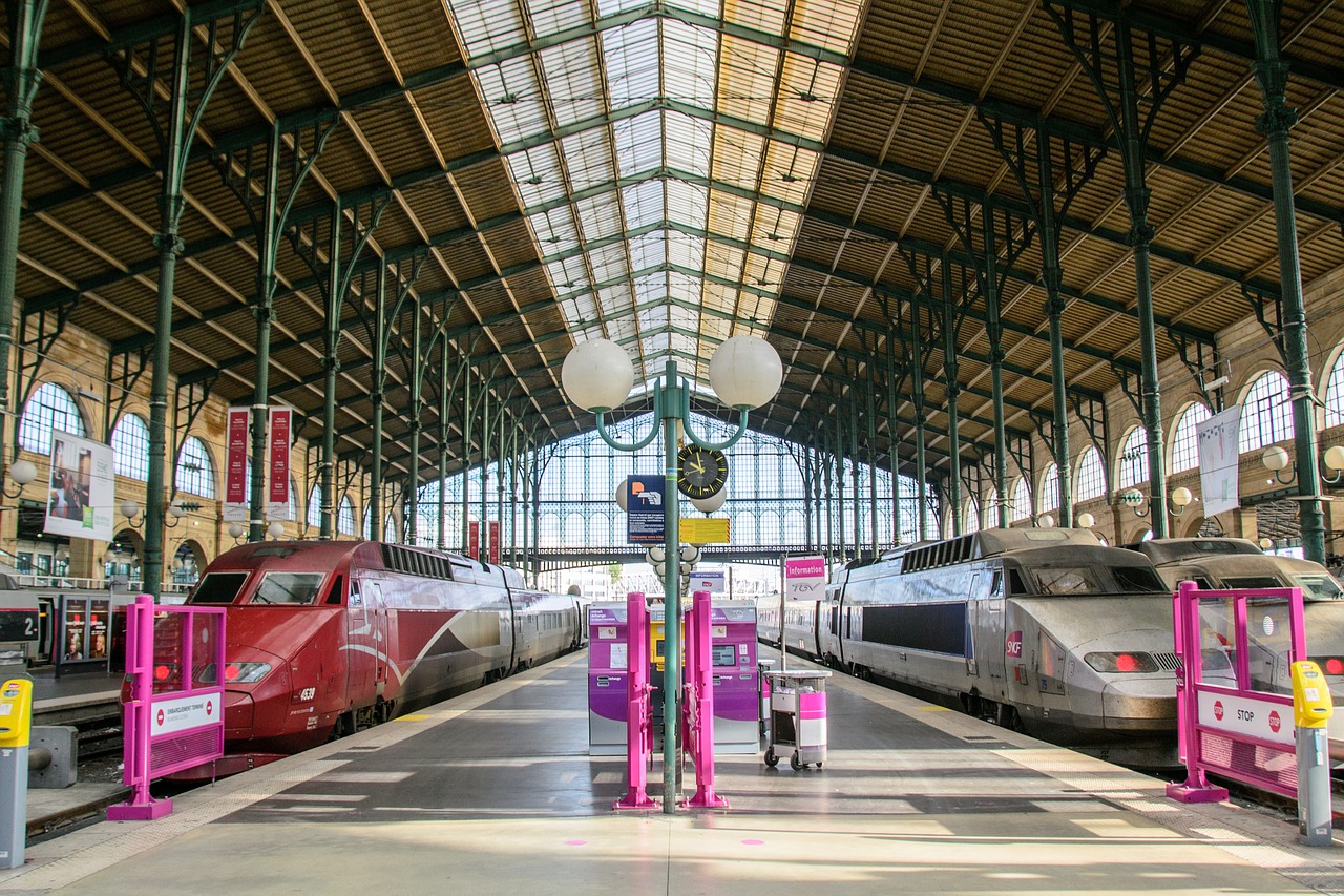 paris france railway station free photo