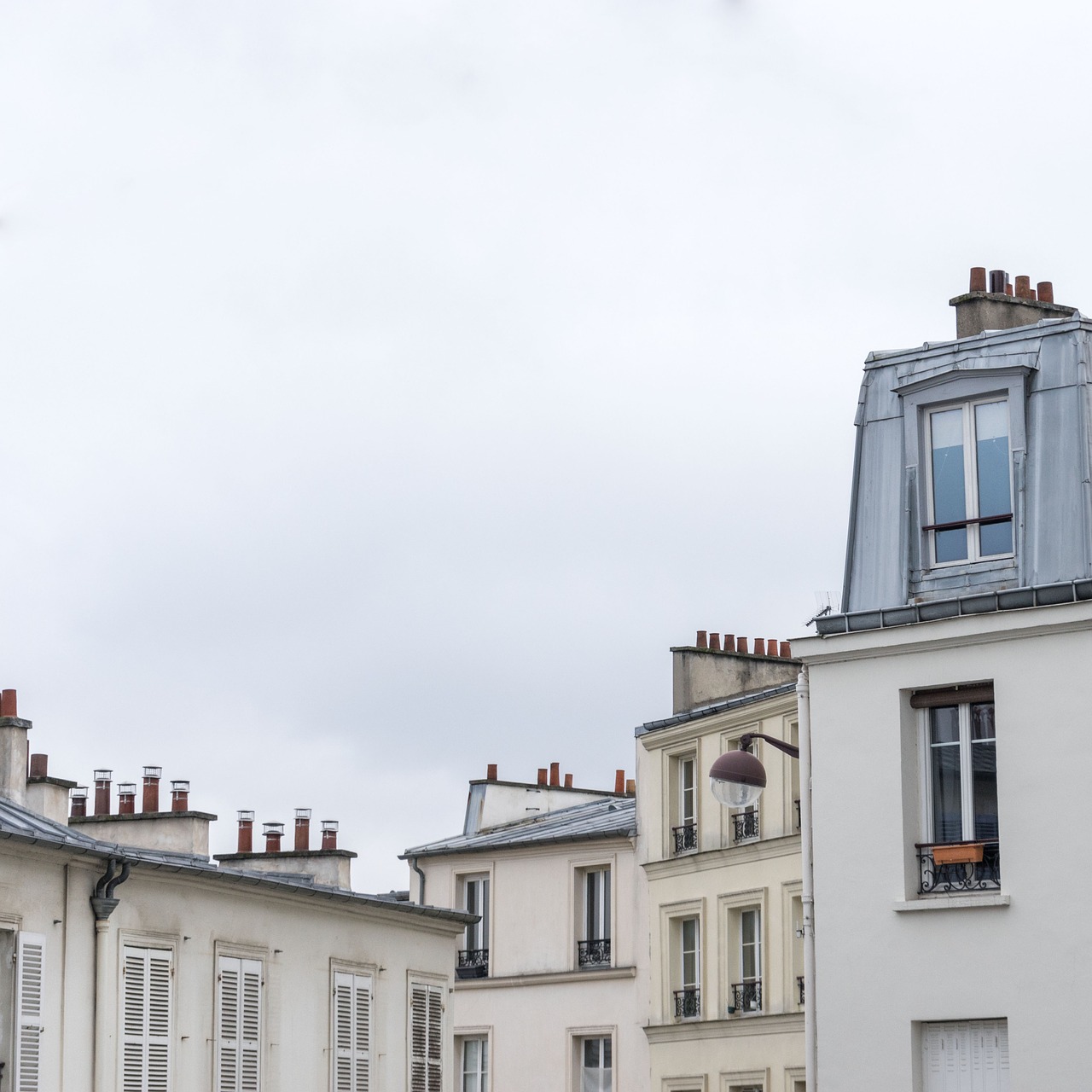 paris roofs architecture free photo