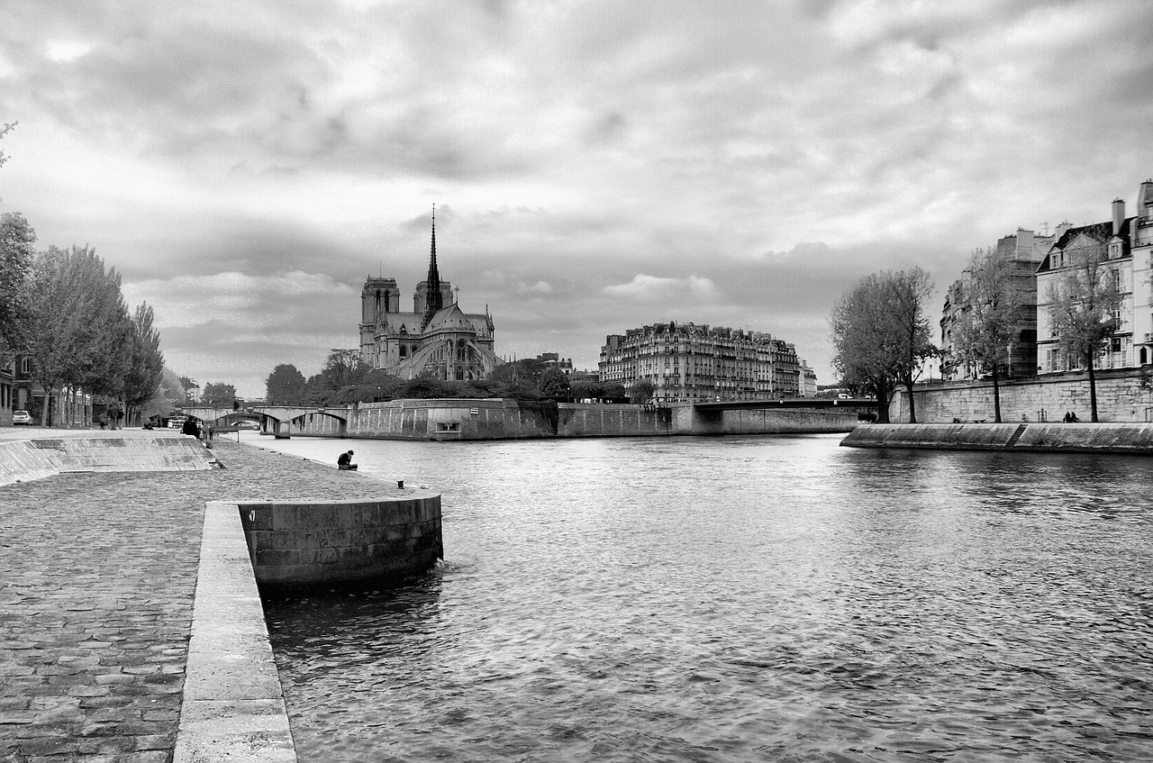 paris river architecture free photo