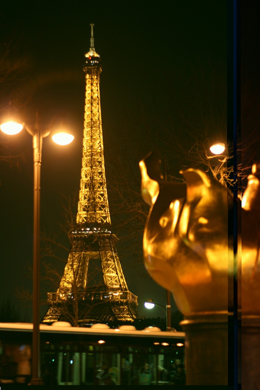 paris night night view free photo