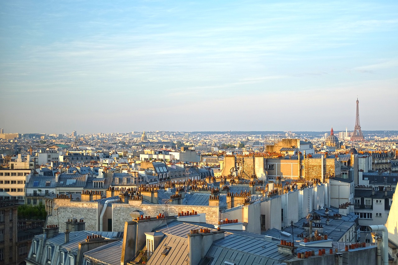 paris city eiffel tower free photo