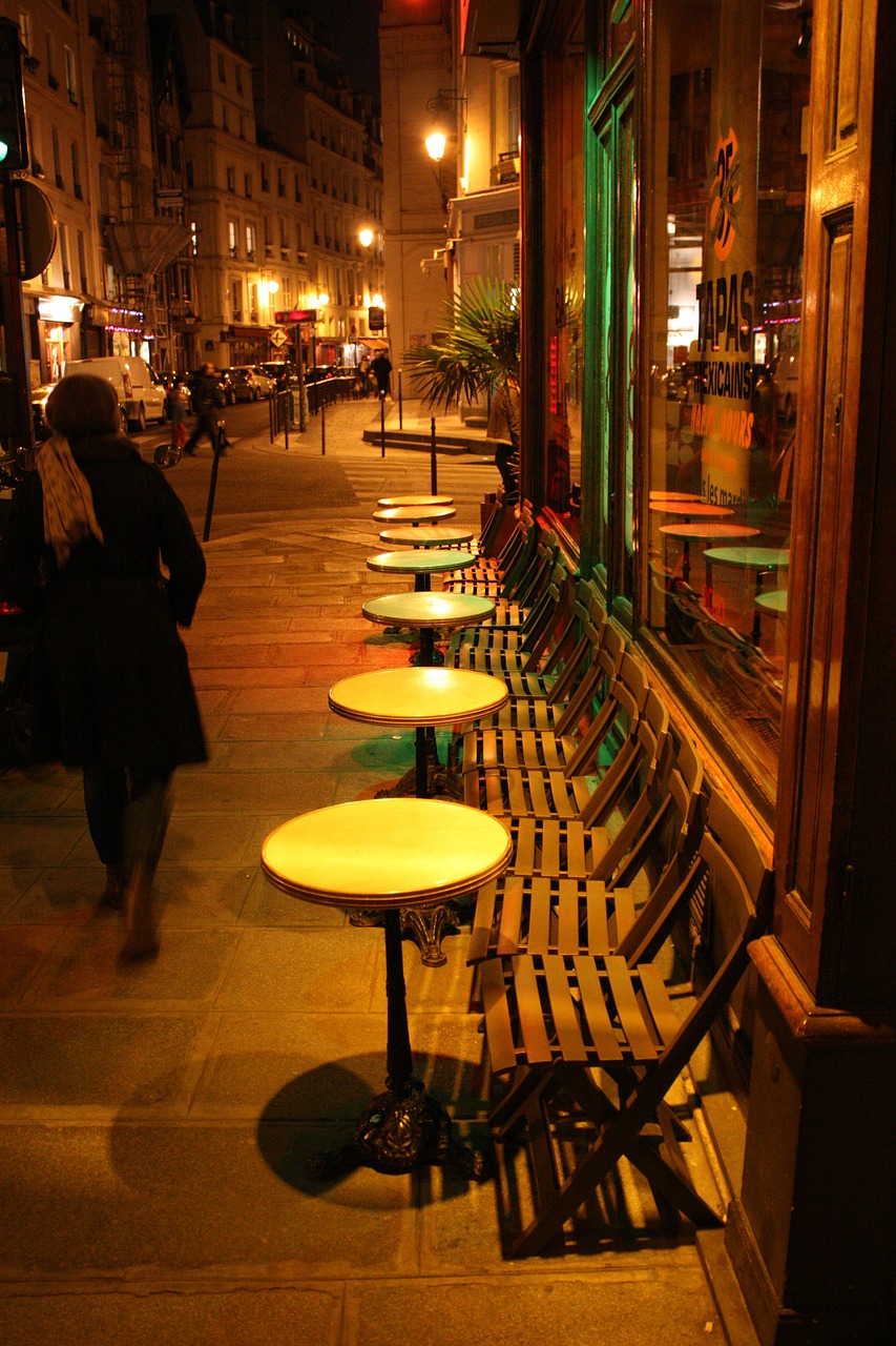 paris dining tables bistro free photo