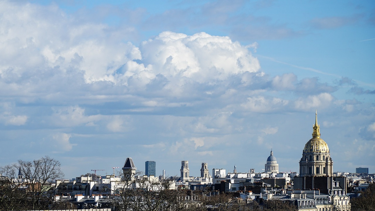 paris city view sky free photo