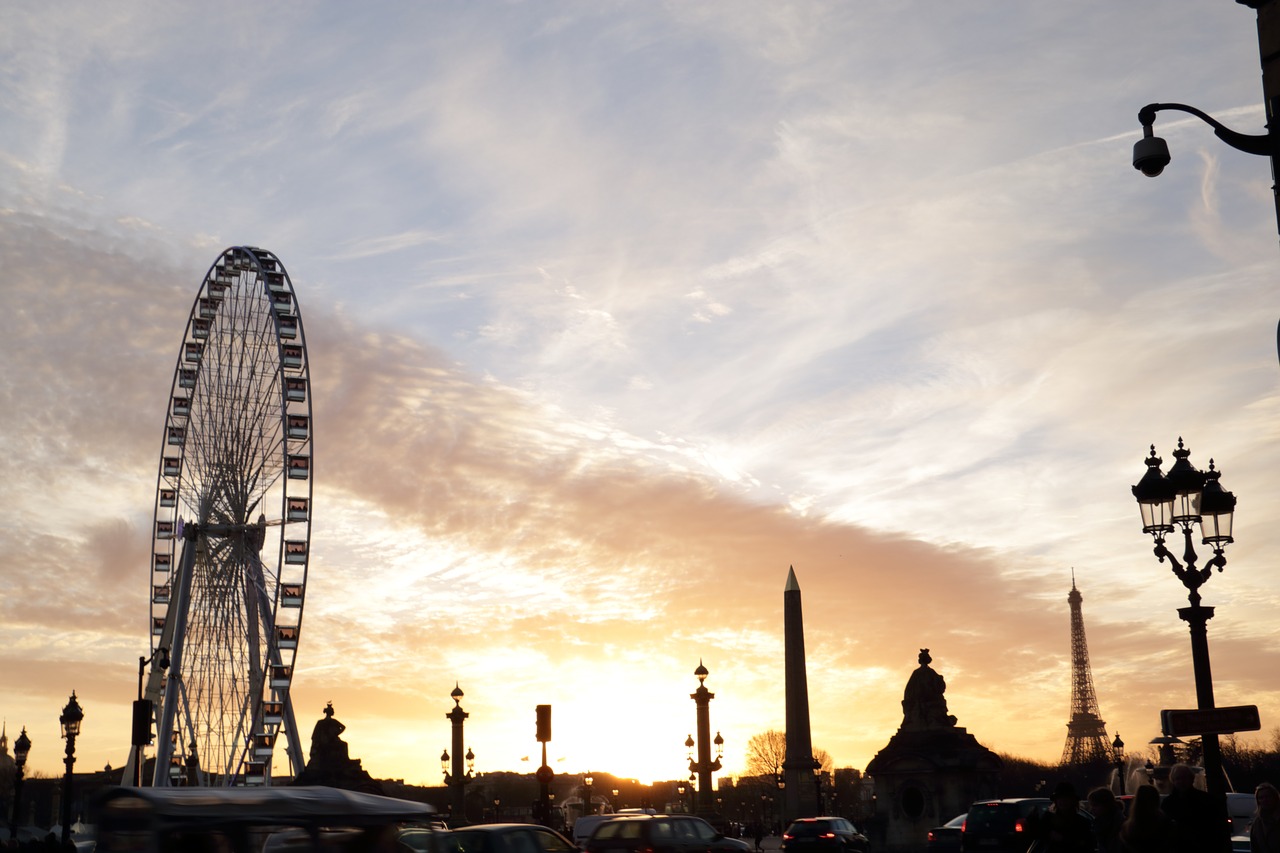 paris ferris wheel travel free photo