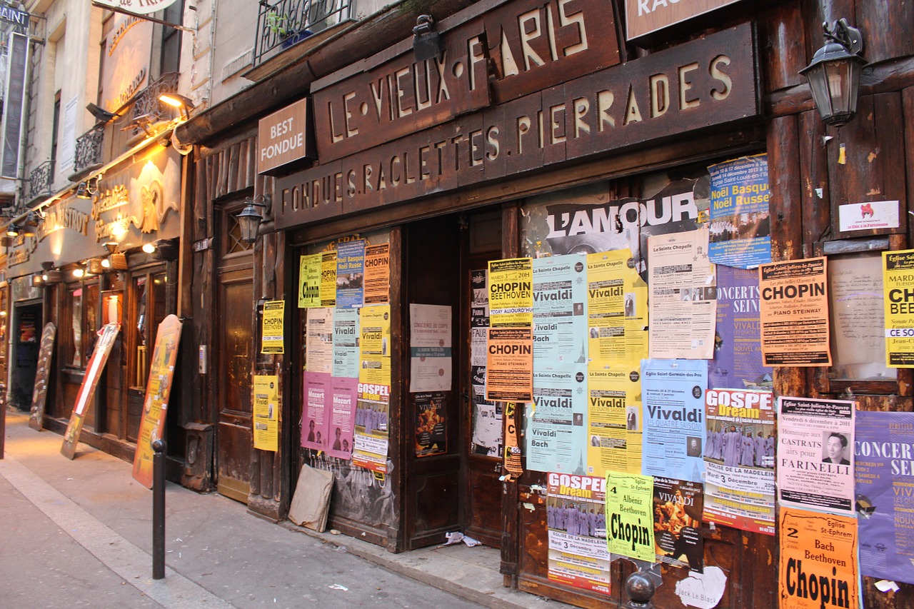 paris shop street free photo