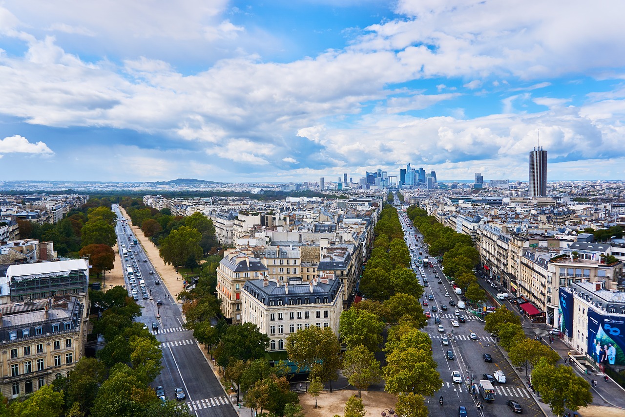 paris france champs-elysee free photo