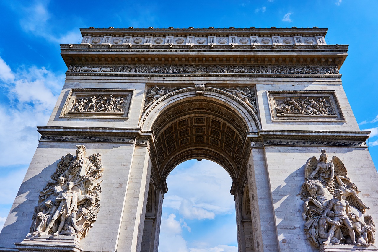 paris france champs-elysee free photo