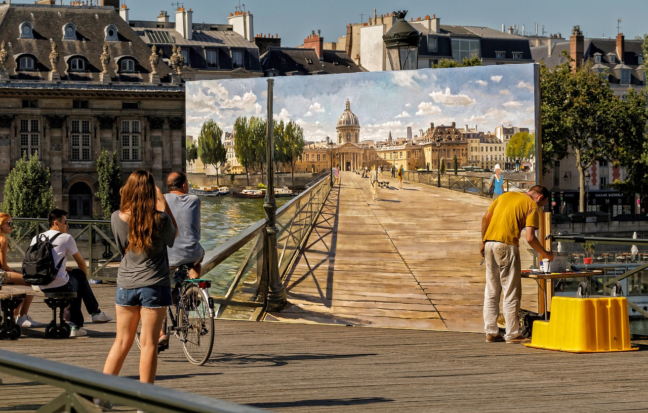 paris pont des arts city free photo