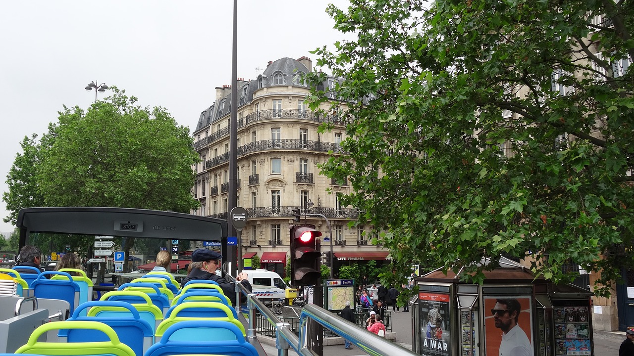 paris  cars  building free photo