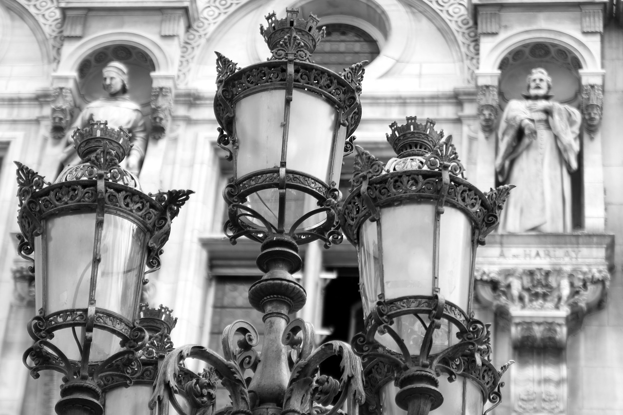 paris  street light  france free photo