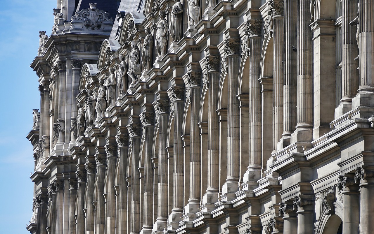 paris  hotel de ville  france free photo