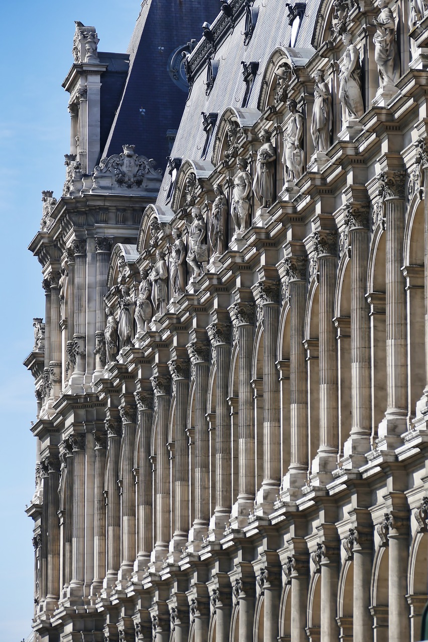 paris  hotel de ville  architecture free photo