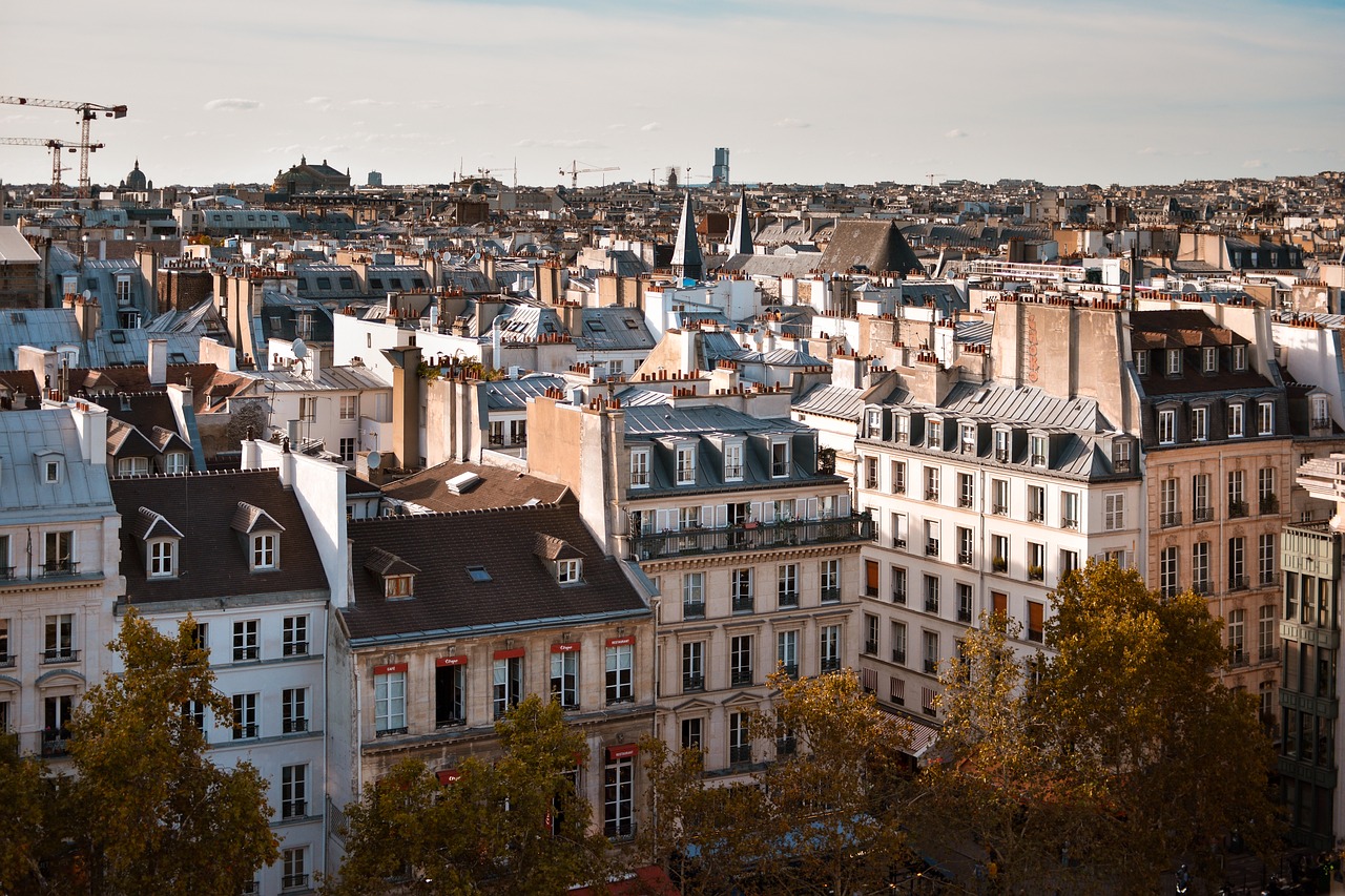 paris  sunset  architecture free photo