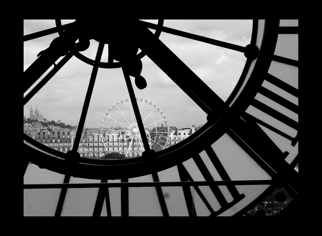 paris clock sacre free photo