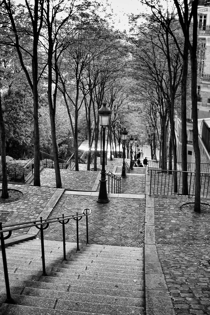 paris montmartre stairs free photo