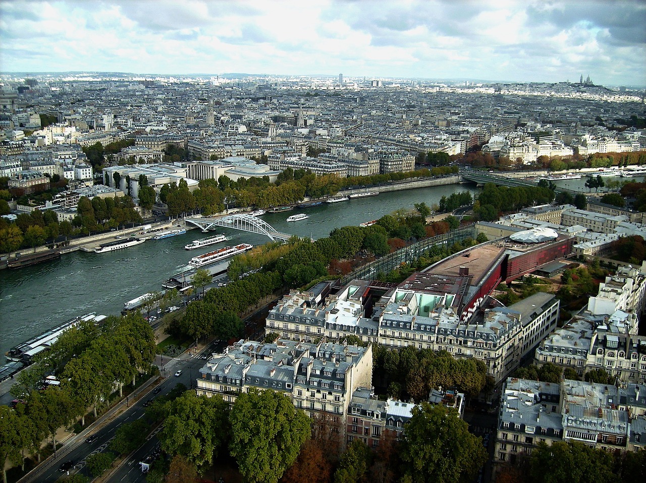 paris city river free photo