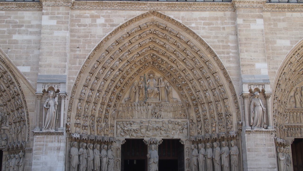 paris notre dame church free photo