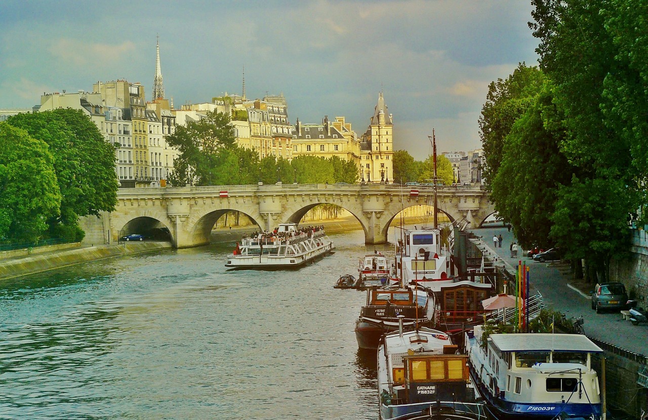 paris france river free photo