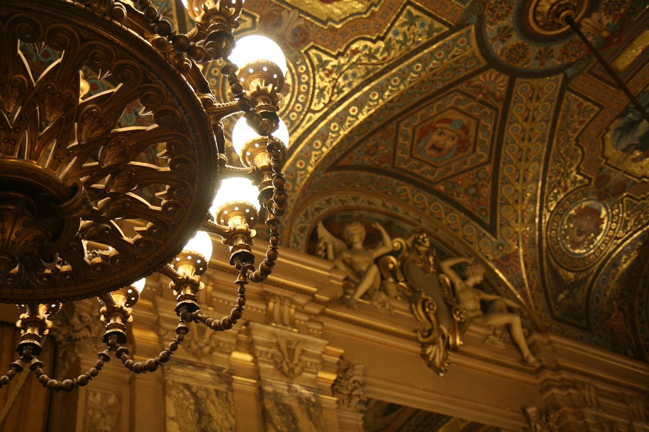 paris opera ceiling free photo