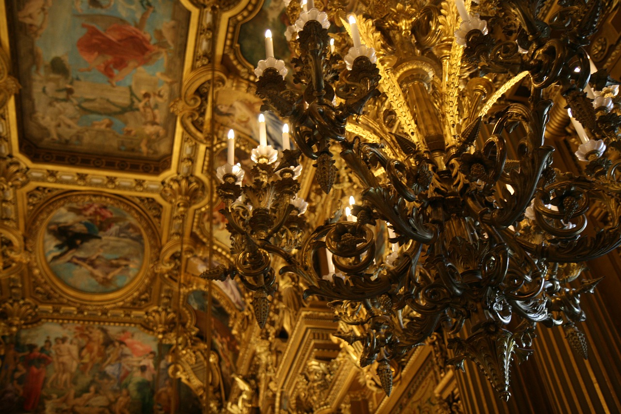 paris opera ceiling free photo