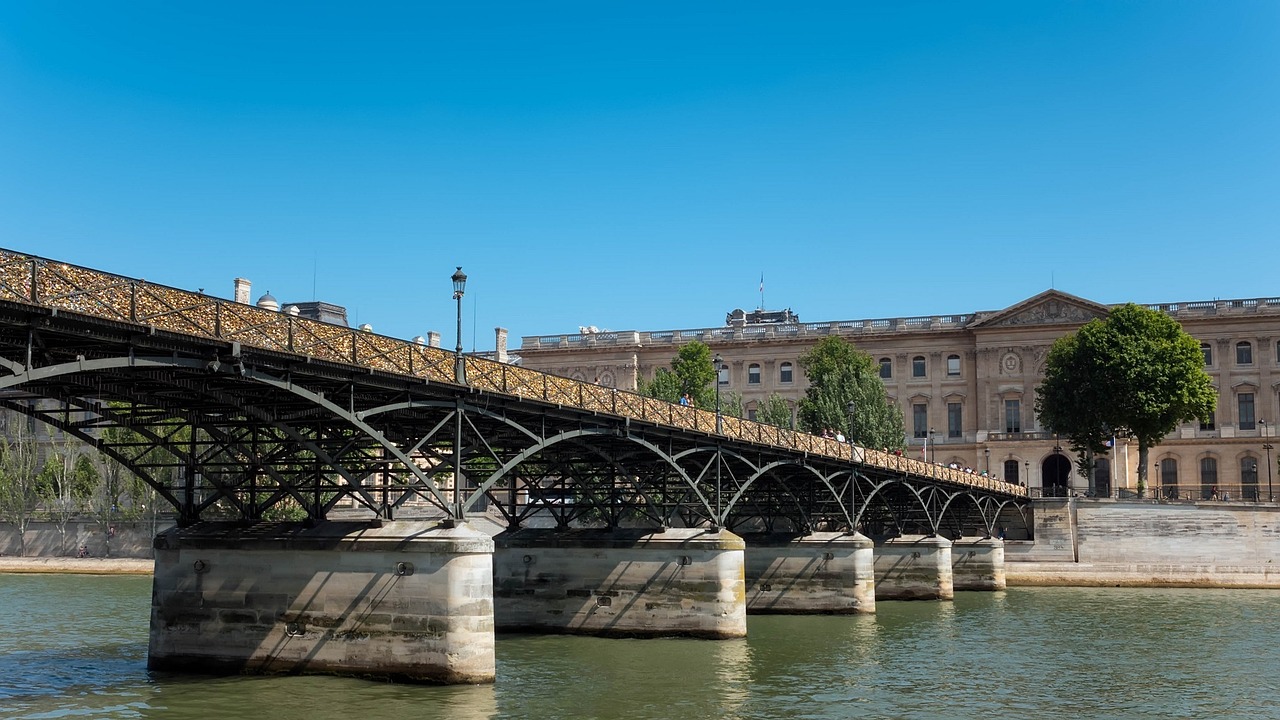 paris bridge seine river free photo