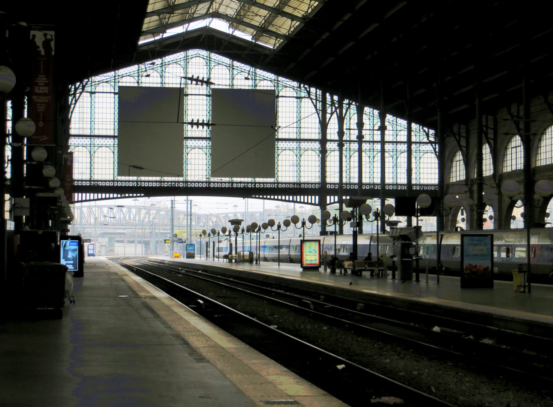 tracks train station free photo