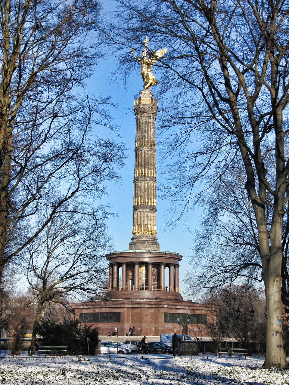 park winter siegessäule free photo