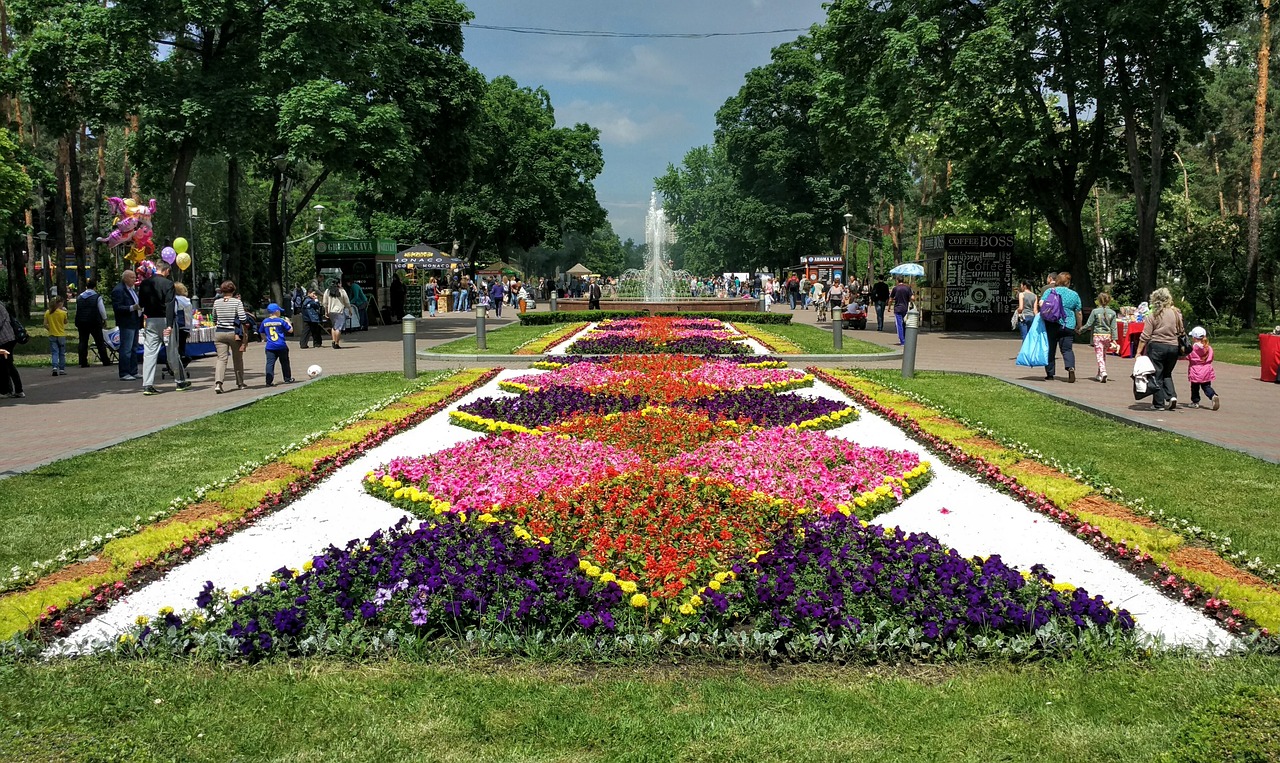 park flowers flower bed free photo