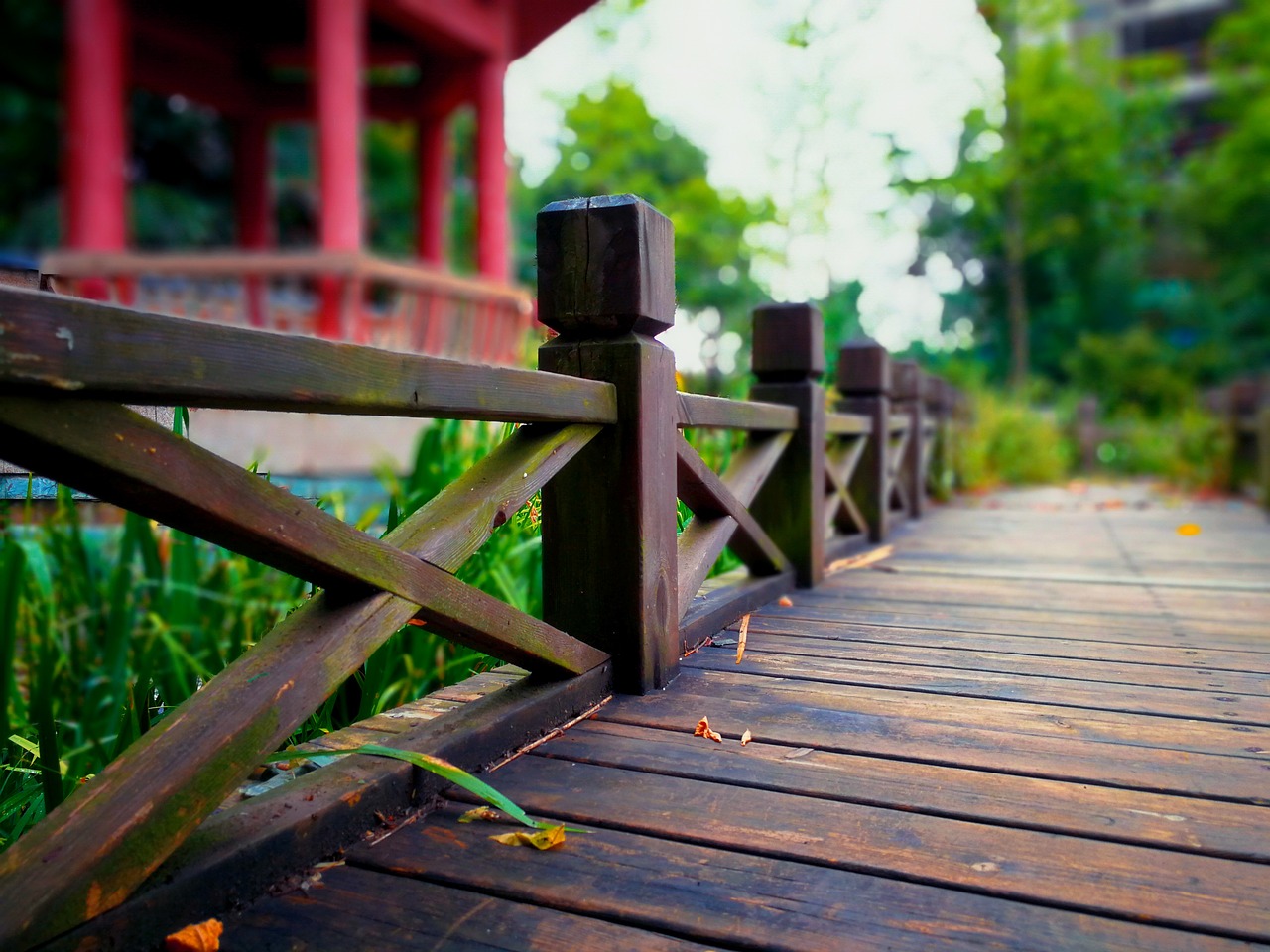 park bridge pavilion free photo