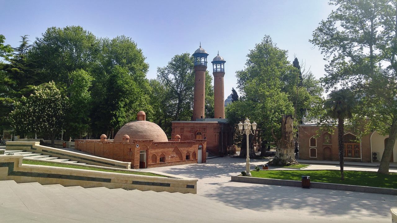 park mosque trees free photo