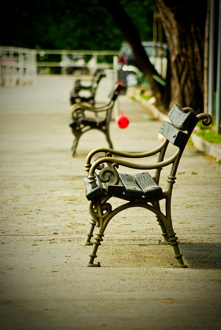 park bench autumn free photo