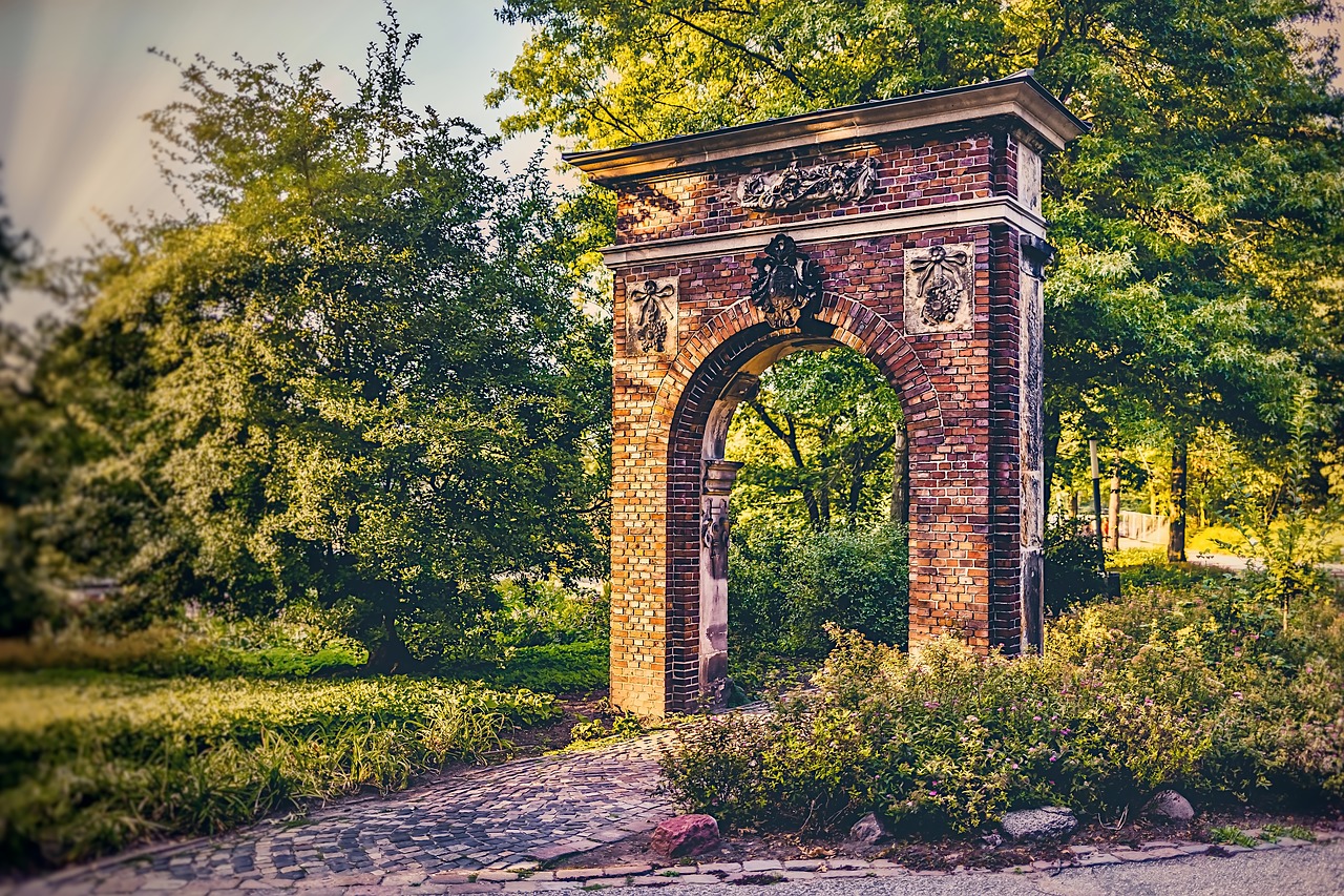 park  arch  landscape free photo