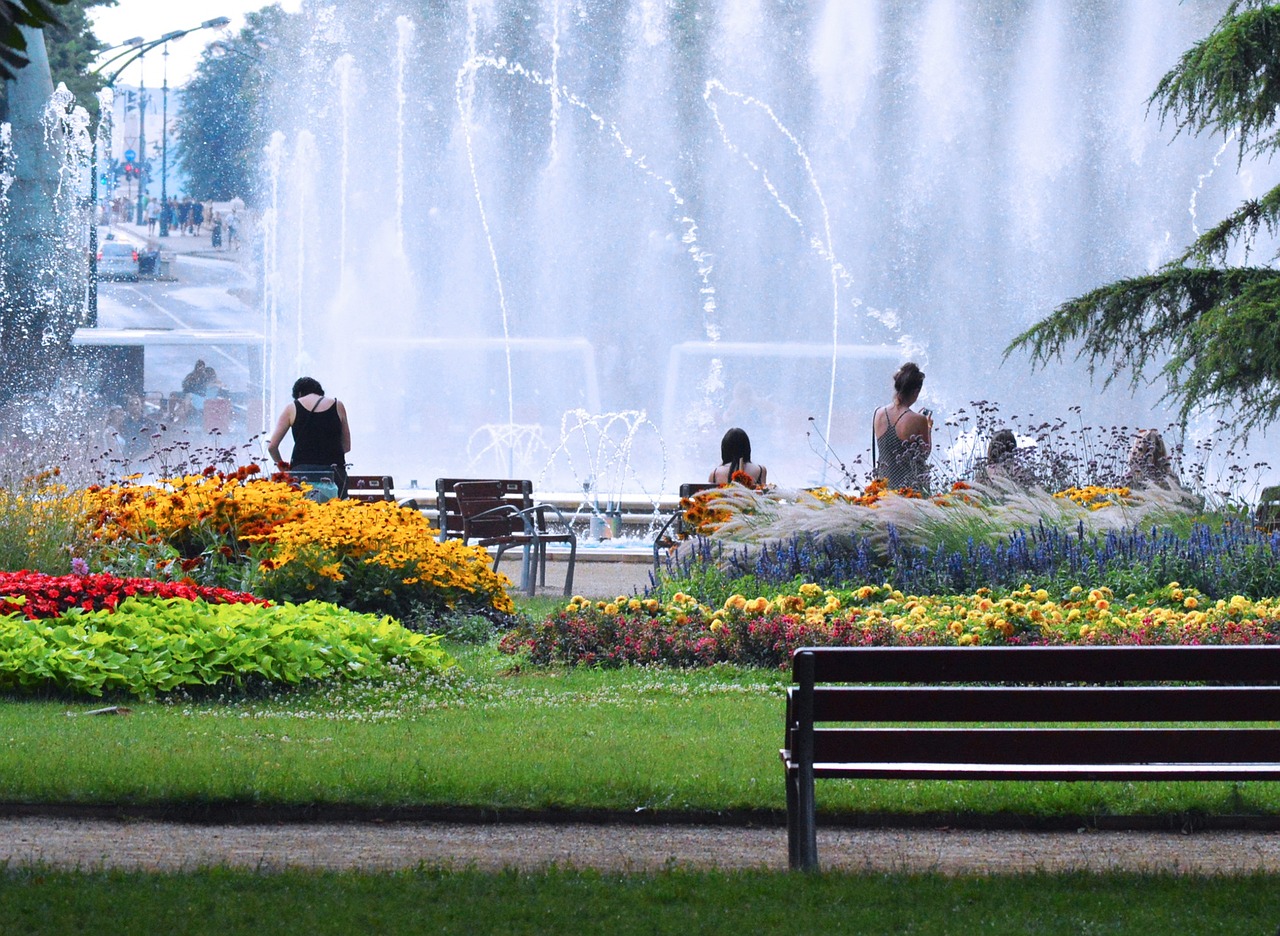 park fountain garden free photo