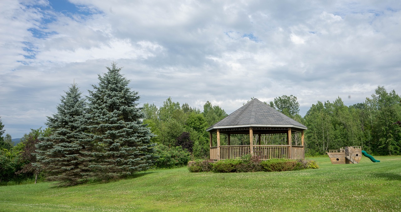 park gazebo sky free photo